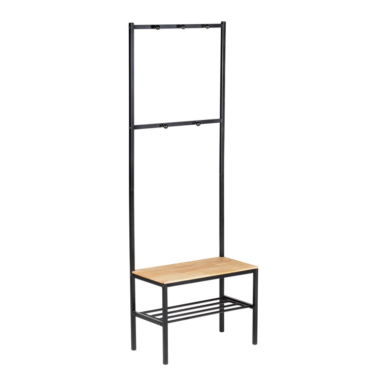 Wenko Steel Hall Tree with Bench and Shoe Storage Wayfair.co.uk